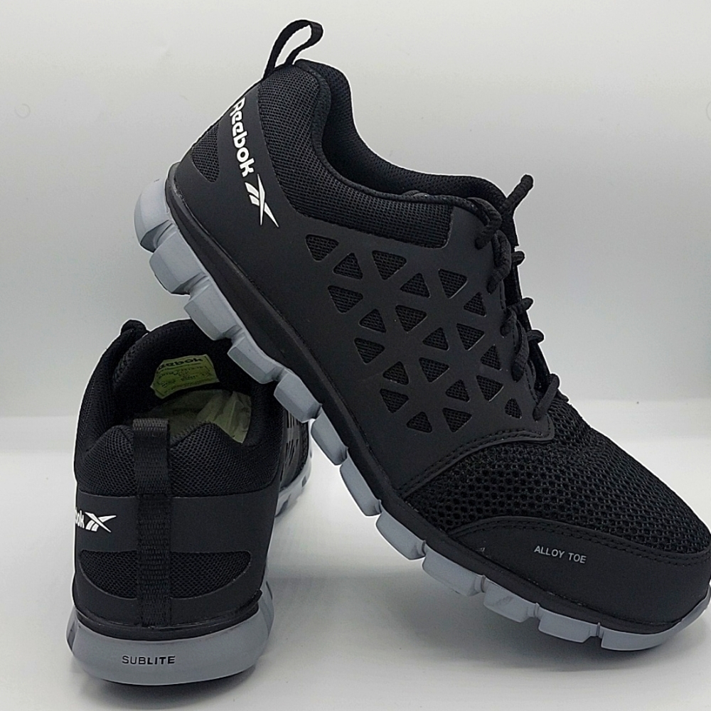 Reebok Microweb Sublite Steel Toe ASTM F2413-18 Shoes Men's 9.5M Safety Work